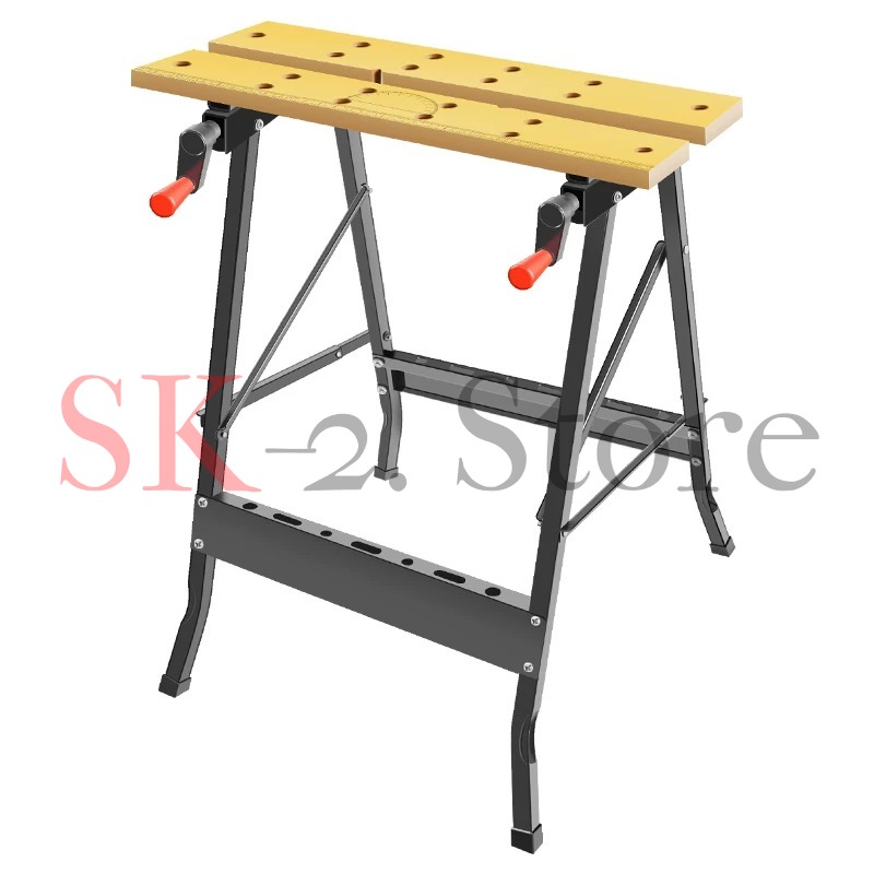 Home Office Work Table - Multi Adjustable Workbench Woodworking Hardwood Work