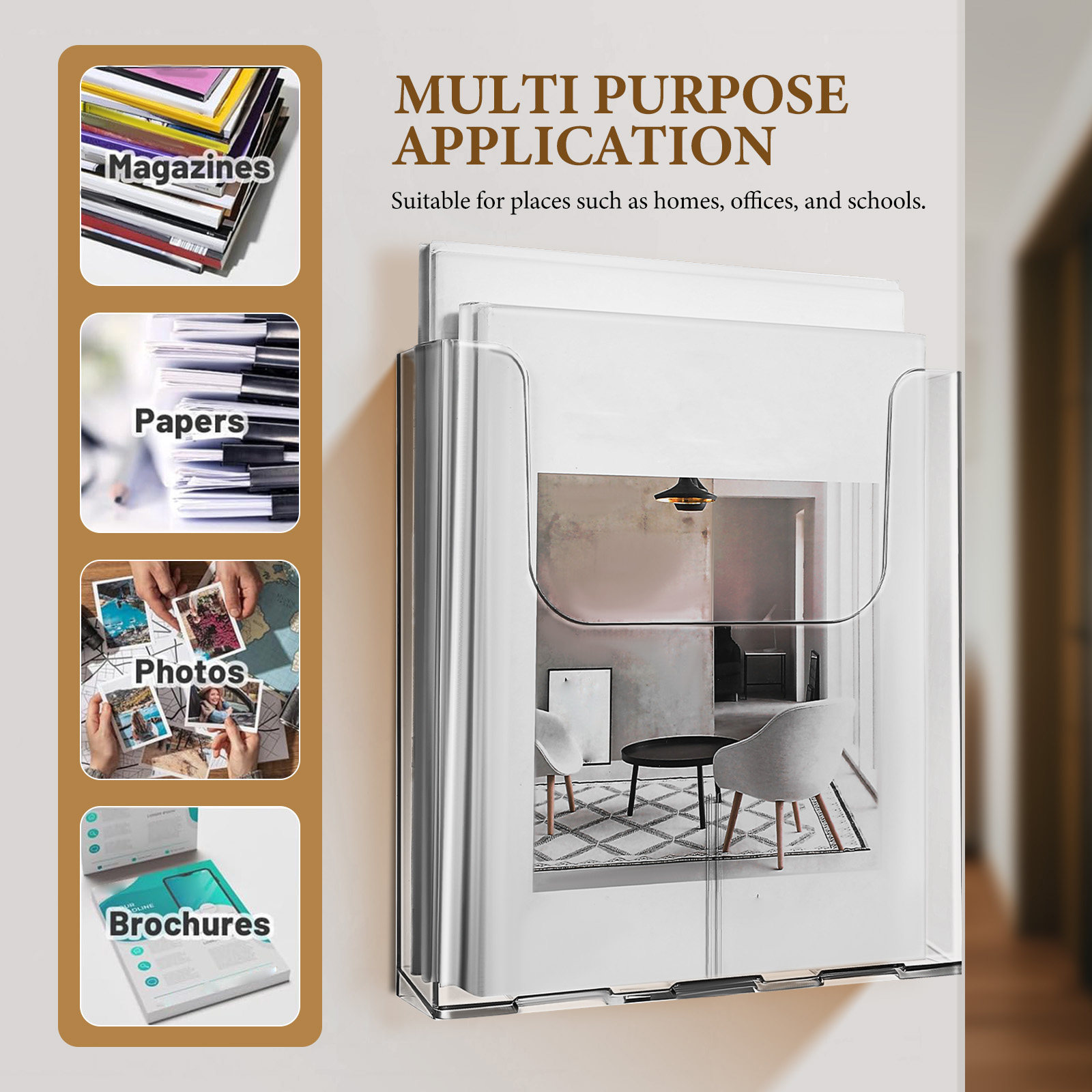 4Pcs Acrylic Magazine Holder W - огляд і ціна Document Holder Stand
