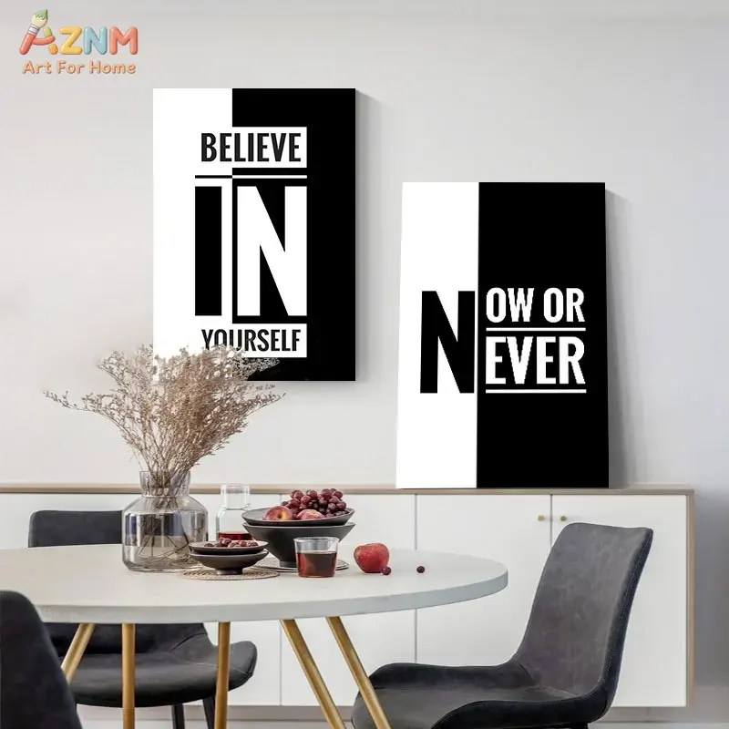 AZNM Black White Motivational  - огляд і ціна Home Office Room Inspiration