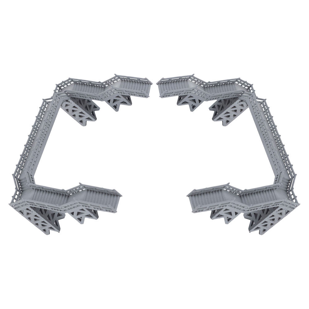 2Pcs 1:87 Scale Footbridge Min - огляд і ціна Home Office Layout